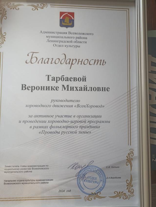 В день работника культуры Всеволожского района состоялась торжественная церемония награждения